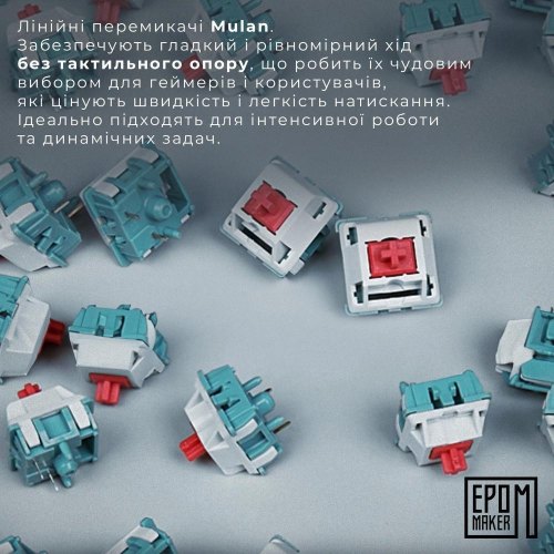 Клавіатура бездротова, механічна Epomaker Shadow-S Mulan White (SHS-W-M)