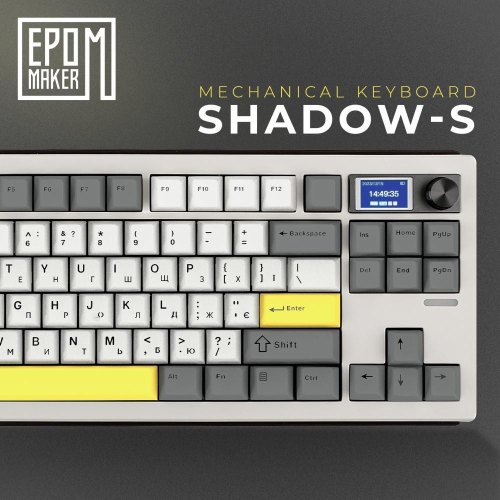 Клавіатура бездротова, механічна Epomaker Shadow-S Mulan White (SHS-W-M)