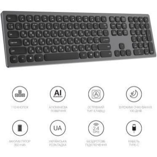 Клавіатура бездротова OfficePro SK1550B