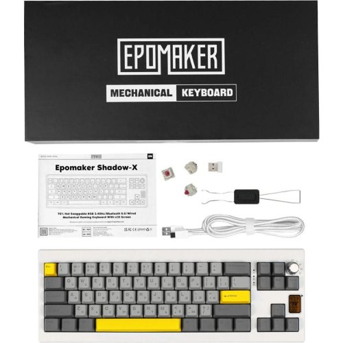 Клавіатура бездротова, механічна Epomaker Shadow-X Mulan White (SHX-W-M)