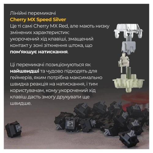 Клавіатура дротова, механічна Ducky One 3 Mini Cherry MX Speed silver RGB UA Black (DKON2161ST-PUAPXCLAWSC1)