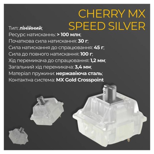 Клавіатура дротова, механічна Ducky One 3 Mini Cherry MX Speed silver RGB UA Black (DKON2161ST-PUAPXCLAWSC1)