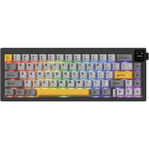Клавіатура бездротова, механічна Ajazz AK650 Flying Fish Switch Black (AK650-FF-BGY)