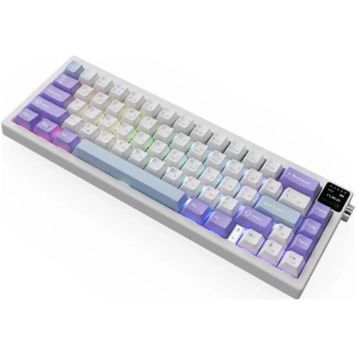 Клавіатура бездротова, механічна Ajazz AK650 Flying Fish Switch Purple (AK650-FF-PWB)