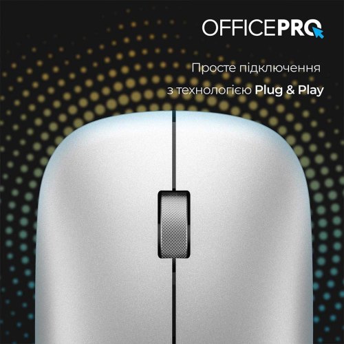 Миша бездротова OfficePro M225S Silent Click Wireless Silver