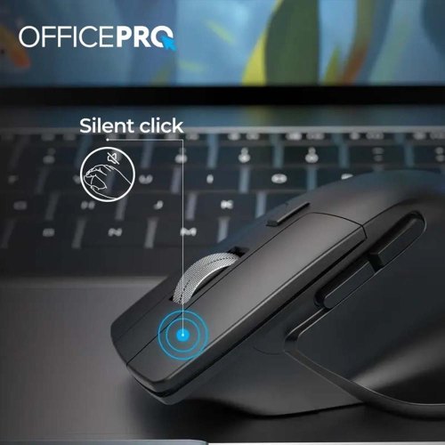 Миша бездротова OfficePro M395B Silent Click Ergonomic Wireless Black