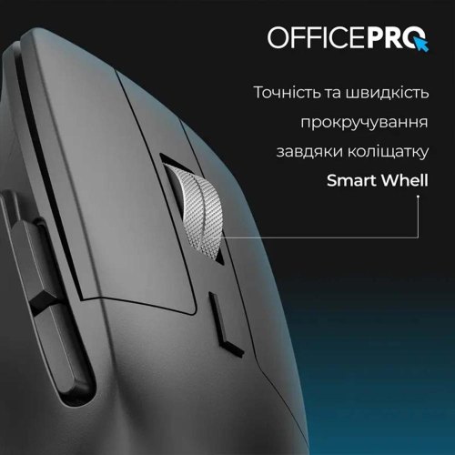 Миша бездротова OfficePro M395B Silent Click Ergonomic Wireless Black