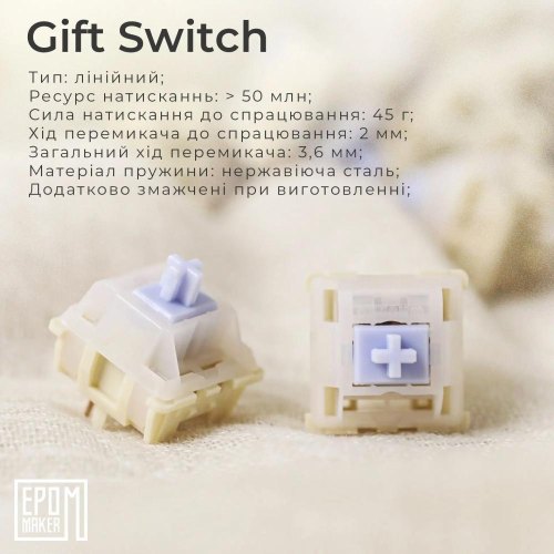 Клавіатура бездротова, механічна Epomaker AK820 Pro Gift Switch Black (AK820-PRO-B-G)