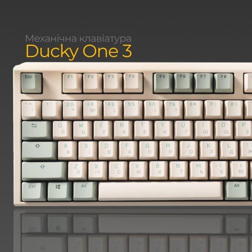 Клавіатура дротова, механічна Ducky One 3 Cherry MX Speed silver UA Matcha Cream (DKON2108-PUAPXМAEGGC1)