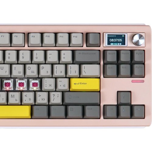 Клавіатура бездротова, механічна Epomaker Shadow-S Wisteria Linear Pink (SHS-P-WL)