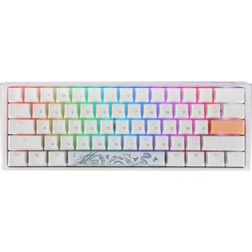 Клавіатура дротова, механічна Ducky One 3 Mini Cherry MX Silent red RGB UA White (DKON2161ST-SUAPXPWWWSC1)