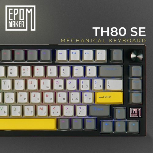 Клавіатура бездротова, механічна Epomaker TH80 SE Flamingo Black (TH80-SE-B-F)