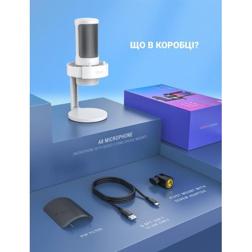 Мікрофон Fifine A8W, USB