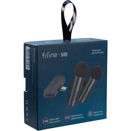 Мікрофон петличний, бездротовий Fifine M8