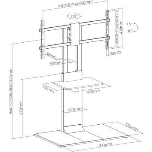 Стійка підлогова для телевізора OfficePro TVS605