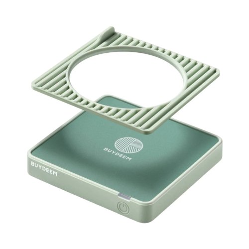 Підставка для підігріву чашок BUYDEEM, 24Вт, мережа, електричний нарівальний елемент, Cozy Greenish (OA2001-CG)