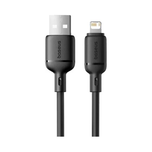 Кабель Baseus Silky Series Fast Charging, USB Type-A to Lightning, 2.4A, 2м, Black (P10377702113-01)