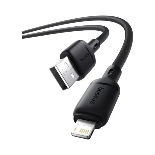Кабель Baseus Silky Series Fast Charging, USB Type-A to Lightning, 2.4A, 2м, Black (P10377702113-01)