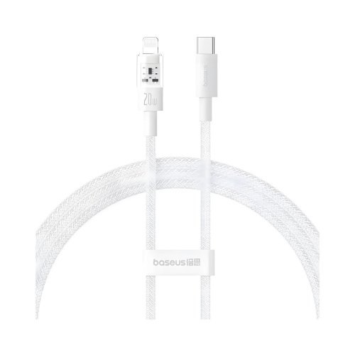 Кабель Baseus Gem Fast-Charging, USB Type-C to Lightning, 20W, 1м, White (P10373001211-00)