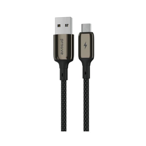Кабель Proove Dense Metal, USB Type-A to Micro USB, 2.4A, 1м, Black (CCDM20001301)