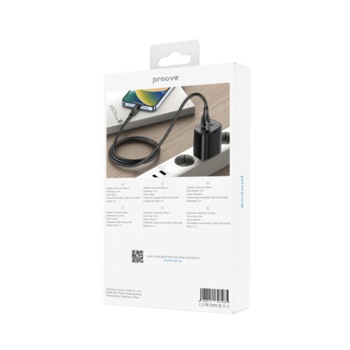 Кабель Proove Dense Metal, USB Type-A to Micro USB, 2.4A, 1м, Black (CCDM20001301)