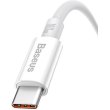 Кабель Baseus Superior Series Fast Charging Data, USB Type-A to USB Type-C, 100W, 1.5м, White (P10320102214-02)