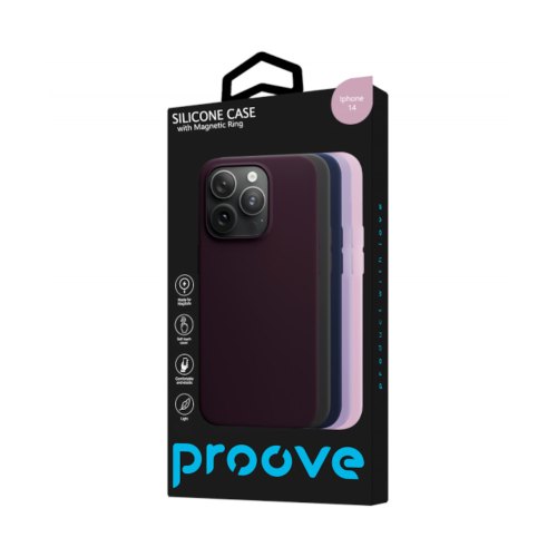 Чохол Proove Silicone Case with Magnetic Ring, для Apple iPhone 14, Chalk Pink (PCSMIP140020)