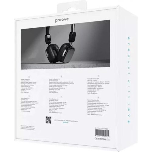 Навушники бездротові Proove 70's Classic II, Black (HPCL20010001)