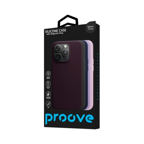 Чохол Proove Silicone Case with Magnetic Ring, для Apple iPhone 14 Pro, Black (PCSMIP14P002)