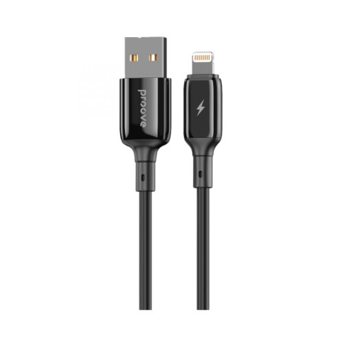 Кабель Proove Flex Metal, USB Type-A to Lightning, 2.4A, 1м, Black (CCFM20001101)