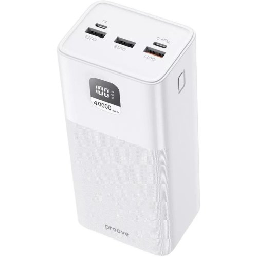 Зовнішній акумулятор Powerbank Proove Giant, 100W, 40000mAh, White (PBGI99320002)