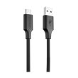 Кабель Proove Striped Silicone, USB Type-A to USB Type-C, 1м, Black (CCSS60001201)