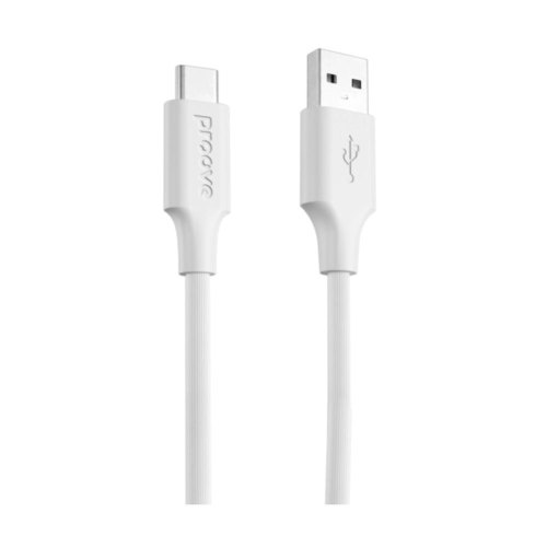 Кабель Proove Striped Silicone, USB Type-A to USB Type-C, 1м, White (CCSS60001202)