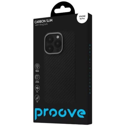 Чохол Proove Carbon Slim with Magnetic Ring, для Apple iPhone 14 Pro, Black (PCCSIP14P002)