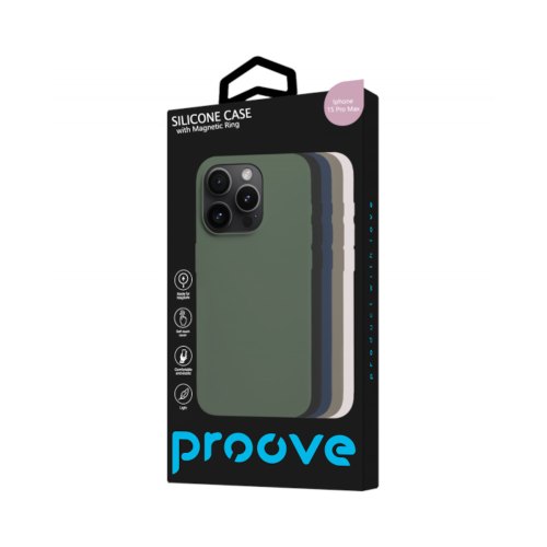 Чохол Proove Silicone Case with Magnetic Ring, для Apple iPhone 15 Pro Max, Light Pink (PCSMIP15PM24)