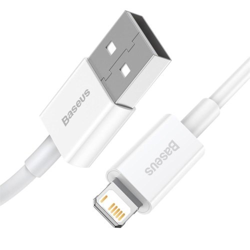 Кабель Baseus Superior Series Fast Charging, USB Type-A to Lightning, 2.4A, 0.25м, White (CALYS-02)