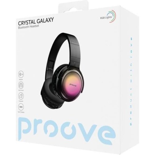 Навушники бездротові Proove Crystal Galaxy, Transparent Black (HPCG00010001)