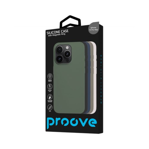 Чохол Proove Silicone Case with Magnetic Ring, для Apple iPhone 15 Pro Max, Clay (PCSMIP15PM22)