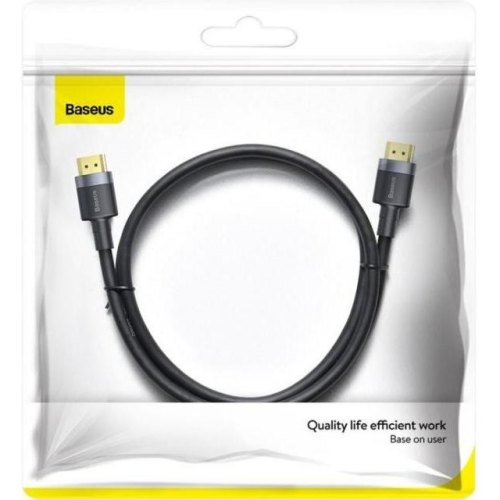 Кабель Baseus Cafule, HDMI 4K (M) to HDMI 4K (M), 2м, Black (CADKLF-F01)