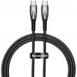 Кабель Baseus Glimmer Series Fast Charging, USB Type-C to USB Type-C, 100W, 1м, Black (CADH000701)