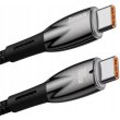 Кабель Baseus Glimmer Series Fast Charging, USB Type-C to USB Type-C, 100W, 1м, Black (CADH000701)