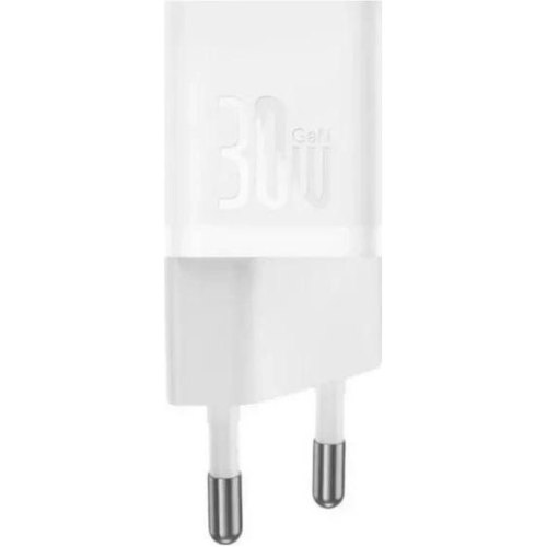 Мережевий зарядний пристрій Baseus GaN5 Mini Fast Charger, USB Type-C, 30W, White (CCGN070502)