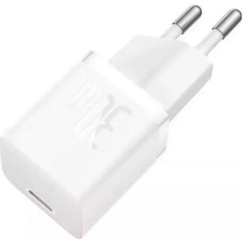 Мережевий зарядний пристрій Baseus GaN5 Mini Fast Charger, USB Type-C, 30W, White (CCGN070502)