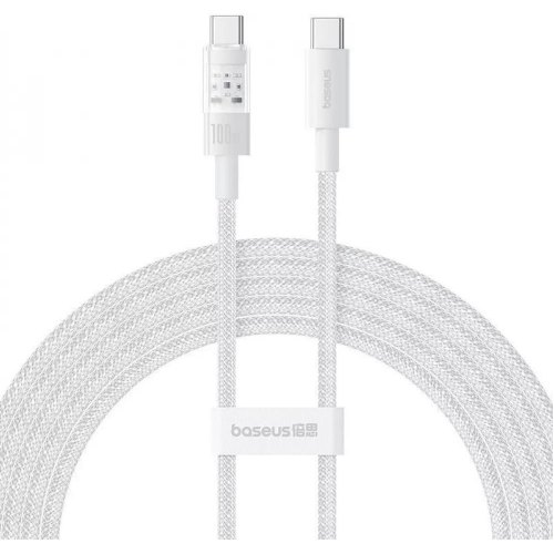 Кабель Baseus Gem Fast-Charging, USB Type-C to USB Type-C, 100W, 2м, White (P10373000211-01)