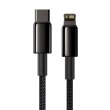 Кабель Baseus Tungsten Gold, USB Type-C to Lightning, PD 20W, 2м, Black (CATLWJ-A01)