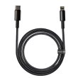 Кабель Baseus Tungsten Gold, USB Type-C to Lightning, PD 20W, 2м, Black (CATLWJ-A01)