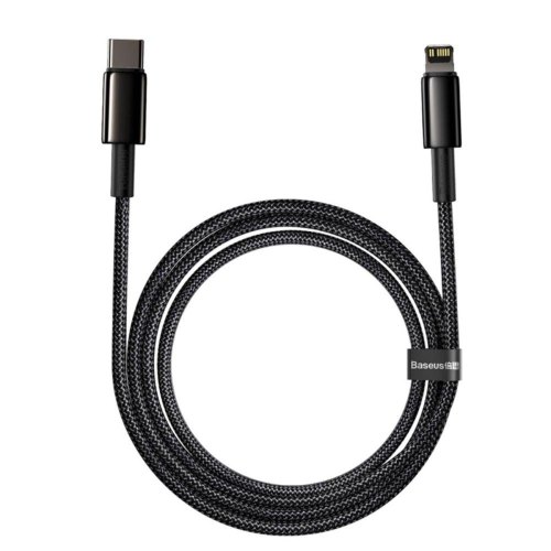 Кабель Baseus Tungsten Gold, USB Type-C to Lightning, PD 20W, 2м, Black (CATLWJ-A01)