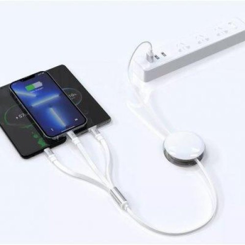 Кабель Proove Triple Sync 3in1, USB Type-A to USB Type-C/Micro USB/Lightning, 1.2м, White (CCTS20001502)