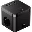 Мережевий фільтр Baseus PowerCombo Cube Power Strip, 3xAC/2xUSB Type-A/2xUSB Type-C, 30W, 1.5м, Black (E00066400117-00)