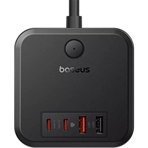 Мережевий фільтр Baseus PowerCombo Cube Power Strip, 3xAC/2xUSB Type-A/2xUSB Type-C, 30W, 1.5м, Black (E00066400117-00)